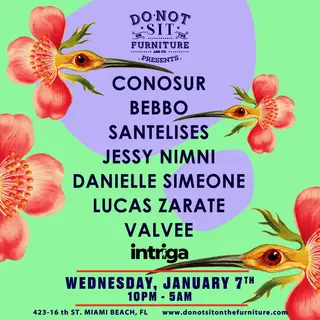 Conosur, BEBBO; Jessy Nimni & More at Do Not Sit On The Furniture