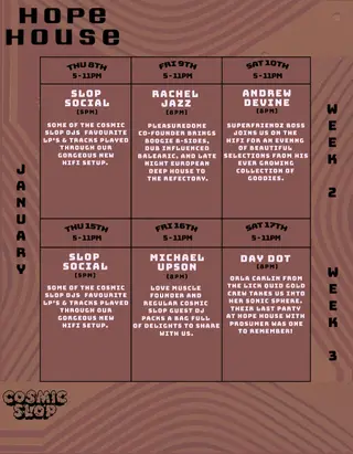 Hope House presents: Cosmic Slop at Hope House