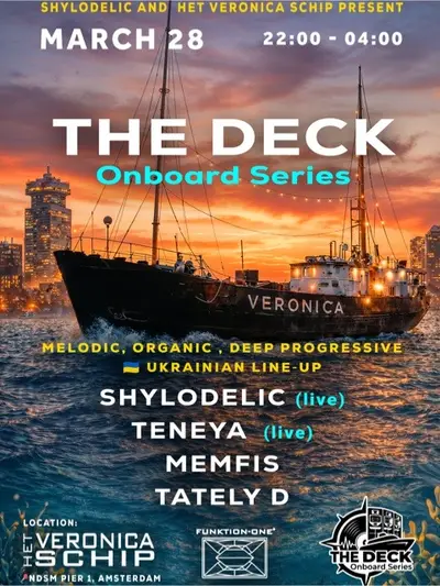 THE DECK Onboard Series THE DECK Onboard Series - EDM event at Veronica Schip in Amsterdam