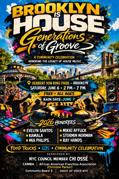 Brooklyn Is House: Generations of Groove — 2nd Annual Community Celebration - EDM event at Herbert Von King Park in New York