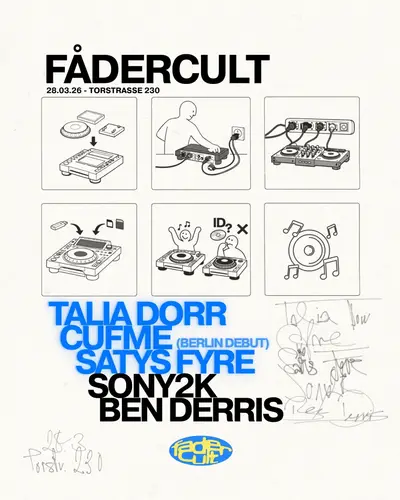 Fadercult with Talia Dorr, Cufme, SATYS FYRE, Ben Derris, Sony2k - EDM event at Phantom Bar Berlin in Berlin