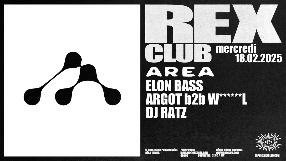 Area: Elon Bass, ARGOT b2b W****L, DJ RATZ at Rex Club, Paris – Feb 18 ...