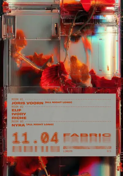 fabric: Joris Voorn (All Night Long), ELIF, Ivory, RICHE, Nyra fabric: Joris Voorn (All Night Long), ELIF, Ivory, RICHE, Nyra - EDM event at fabric in London