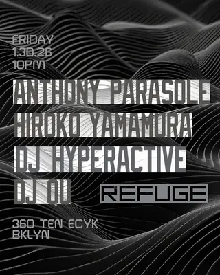 Refuge Fridays with Anthony Parasole, Hiroko Yamamura, DJ Hyperactive & DJ Qu at Refuge