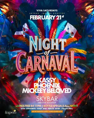Skybar Rooftop Saturdays NYC - Night of Carnaval Party in Long Island City at Skybar Rooftop and Lounge Skybar Rooftop Saturdays NYC - Night of Carnaval Party in Long Island City at Skybar Rooftop and Lounge