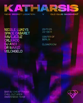 Underground Rave // Katharsis V // Secret Location // OverdosedBerlin at TBA - secret Location Berlin -> only via Telegram Underground Rave // Katharsis V // Secret Location // OverdosedBerlin at TBA - secret Location Berlin -> only via Telegram