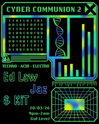 CYBER COMMUNION 2: Ed Law, Jaz & KiT at Gut Level