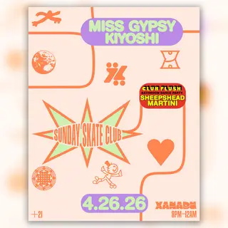 Sunday Skate Club with Miss Gypsy + Kiyoshi, Sheepshead, Martini at Xanadu Sunday Skate Club with Miss Gypsy + Kiyoshi, Sheepshead, Martini at Xanadu