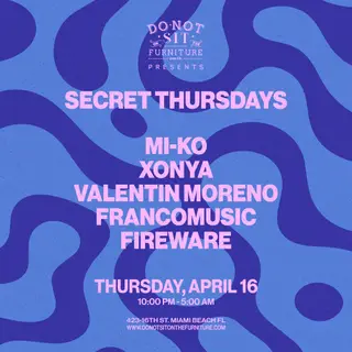 SECRET THURSDAYS at Do Not Sit On The Furniture
