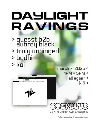 DAYLIGHT RAVINGS DAYLIGHT RAVINGS - EDM event at Bookclub in Los Angeles