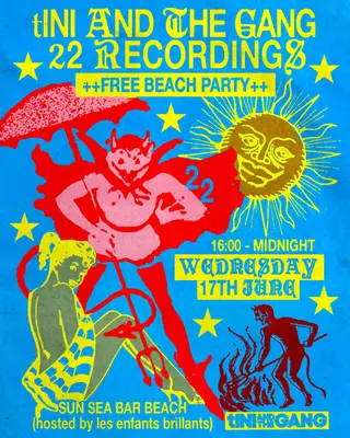 OFFBCN: FREE OPEN AIR BEACH PARTY - tINI AND tHE GANG x 22Recordings hosted by Les Enfants at Sunseabar Beach Club