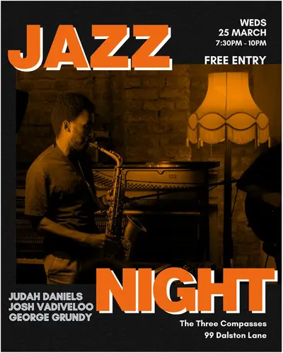 The Judah Daniels Trio, Live Jazz at The Three Compasses - EDM event at The Three Compasses in London