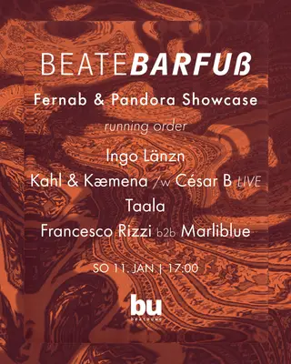 Beate Barfuß /// Ingo Länzn, Kahl & Kæmena feat César B, TAALA, Francesco Rizzi b2b Marliblue at Beate Uwe