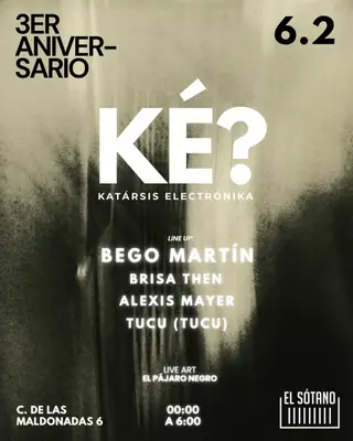 KATÁRSIS ELECTRÓNICA TERCER ANIVERSARIO: Bego Martín, Brisa Then, Alexis mayer, Tucu (Tucu) at EL SÓTANO