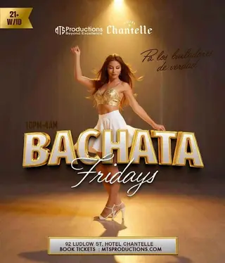 Friday Bachata Night - Traditional Bachata NYC - Feb 27 at Hotel Chantelle
