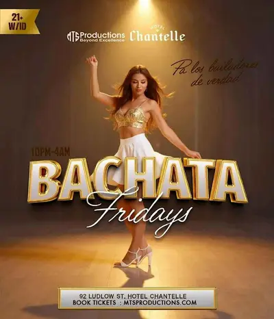 Friday Bachata Night - Traditional Bachata NYC - Feb 27 - EDM event at Hotel Chantelle in New York City