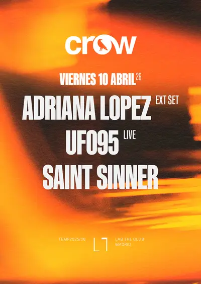 CROW with Adriana Lopez [EXTENDED SET] + UFO95 live! + SAINT SINNER - EDM event at LAB theCLUB in Miami