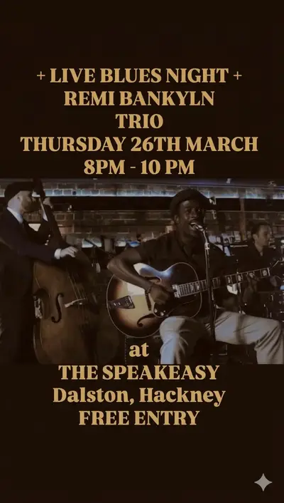 Blues Night – Free Live Music Event in Dalston - EDM event at The Speakeasy in London
