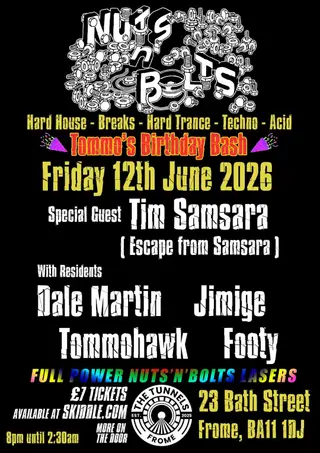 Nuts n Bolts Tommos Birthday Bash at 23 Bath St