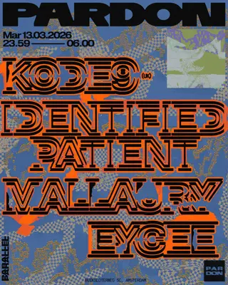 PARDON – Amsterdam – Feb 13, 2026 (Kode9 & Identified Patient) - EDM news article PARDON – Amsterdam – Feb 13, 2026 (Kode9 & Identified Patient) - EDM news article