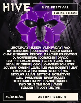 HIVE NYE 2026 - Lee Ann Roberts, Charlie Sparks, Nicolas Julian, Hades  more at DSTRKT (former Anomalie)