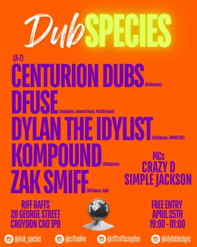 DubSpecies 010 DubSpecies 010 - EDM event at Riff Raffs in London