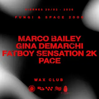 20/2 FUNGI & SPACE 2000 pres. Marco Bailey, Gina Demarchi, FATBOY SENSATION 2K & PACE at TBA
