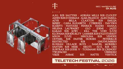 Teletech FESTIVAL 2026 - EDM event at Bowlers Exhibition Centre in Paris