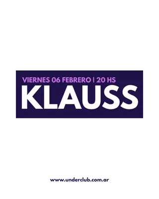 Klauss invita at Under Club Klauss invita at Under Club