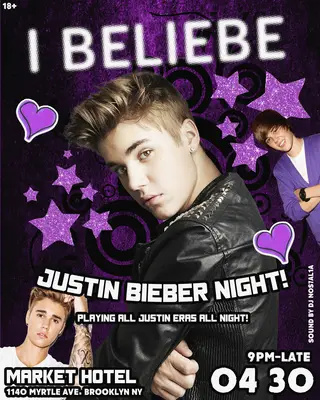 I BELIEBE: JUSTIN BIEBER PARTY NIGHT at Market Hotel