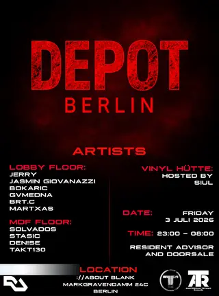 Amsterdam Techno Records and DEPOT BERLIN [Amsterdam & Berlin] at ://about blank