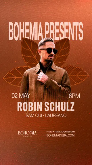 Bohemia presents Robin Schulz at Bohemia Beach Club Bohemia presents Robin Schulz at Bohemia Beach Club