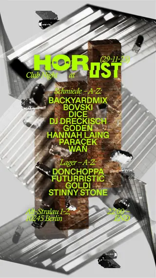 HÖR Club Night at OST w. Paracek, Hannah Laing, DJ DRECKISCH at OST