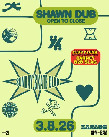 Sunday Skate Club feat. Shawn Dub at Xanadu Sunday Skate Club feat. Shawn Dub at Xanadu