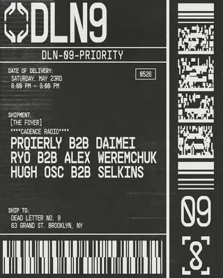 Cadence Radio: Balti, Daimei, Ryô, Alex Weremchuk, Hugh Osc, Elkind at Cargo @ Dead Letter No. 9