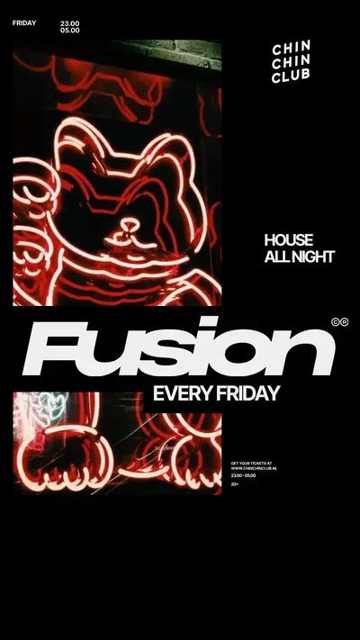 Fusion X Secret affair - EDM event at Chin Chin Club in Amsterdam
