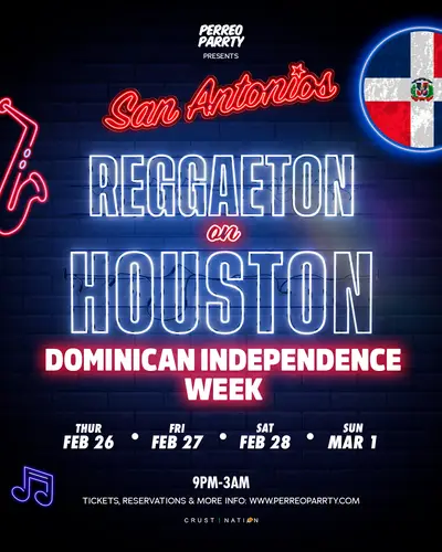 Dominican Independence Week Reggaeton on Houston Latin Reggaeton Party NYC - EDM event at San Antonios in New York
