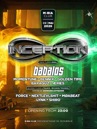 Inception with BABALOS - 2 Floors - Goa & Techno at M-BIA