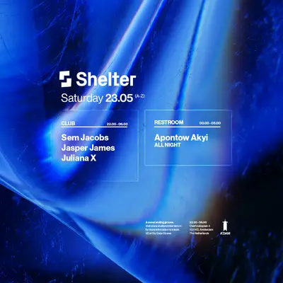 Jasper James, Juliana X, Sem Jacobs - EDM event at Shelter Amsterdam in Amsterdam
