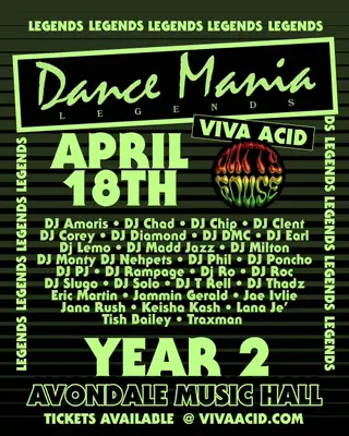 Dance Mania Legends Year Two at Avondale Music Hall