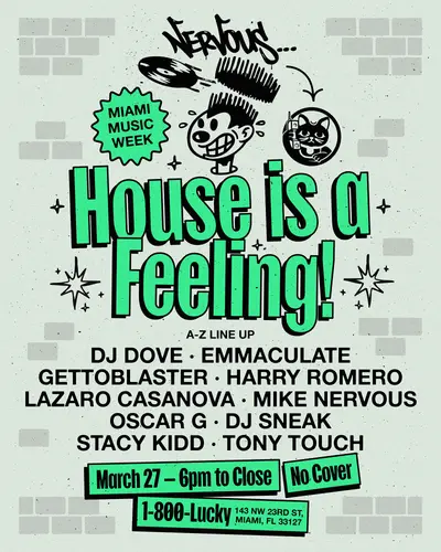 House Is A Feeling with Oscar G, DJ Sneak, Tony Touch, Harry Romero + more - EDM event at 1-800-Lucky in Detroit