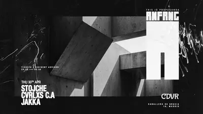 Stojche at ANFANG - EDM event at Cadavra in Madrid