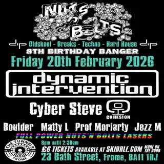 Nuts n Bolts 8th Birthday Banger at 23 Bath St