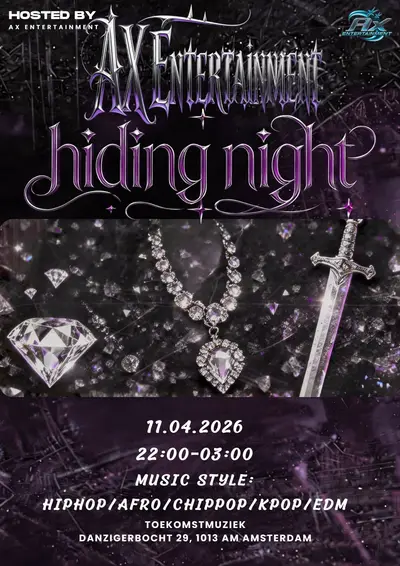 AX Entertainment Hiding Night - EDM event at Toekomstmuziek in Amsterdam