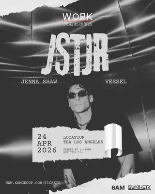 WORK Harder presents: JSTJR, Jenna Shaw, & VESSEL at TBA - Los Angeles