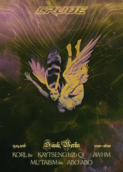 CRUDE CRUDE - EDM event at Berghain | Panorama Bar | Säule in Berlin