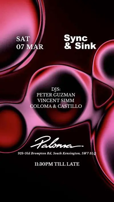 Sync & Sink - EDM event at Paloma in London