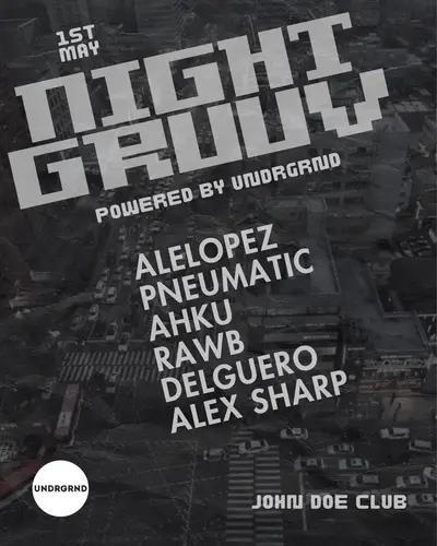 Night Gruuv x UNDRGRND - EDM event at John Doe in Amsterdam