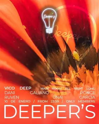 DEEPER'S CLUB Sab 10 enero 26 Vico Deep All night long at X Private Club DEEPER'S CLUB Sab 10 enero 26 Vico Deep All night long at X Private Club