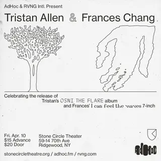 Tristan Allen & Frances Chang (Album Release) at Stone Circle Theatre Tristan Allen & Frances Chang (Album Release) at Stone Circle Theatre